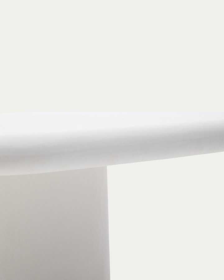 KAVE HOME Addaia havebord, kvadratisk - hvid cement (135x135)