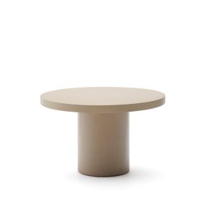 KAVE HOME Aiguablava havebord, rund - beige cement (120)