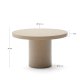 KAVE HOME Aiguablava havebord, rund - beige cement (120)