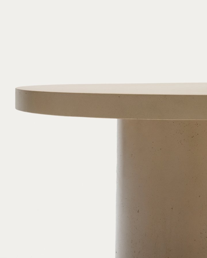 KAVE HOME Aiguablava havebord, rund - beige cement (120)