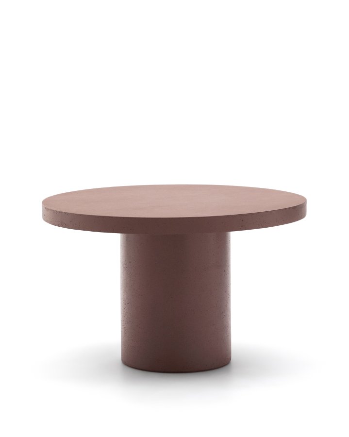 KAVE HOME Aiguablava havebord, rund - terracotta cement (120)