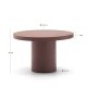 KAVE HOME Aiguablava havebord, rund - terracotta cement (120)