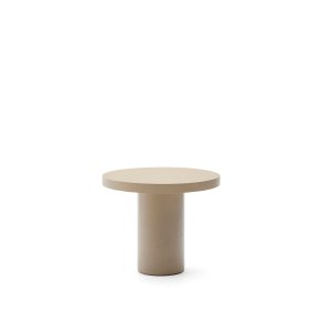 KAVE HOME Aiguablava havebord, rund - beige cement (90)