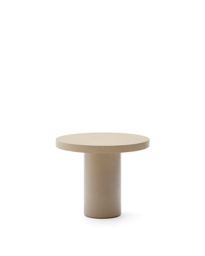 KAVE HOME Aiguablava havebord, rund - beige cement (90)