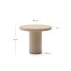 KAVE HOME Aiguablava havebord, rund - beige cement (90)