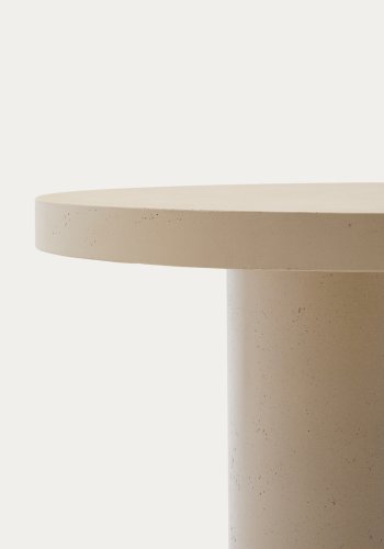 KAVE HOME Aiguablava havebord, rund - beige cement (90)