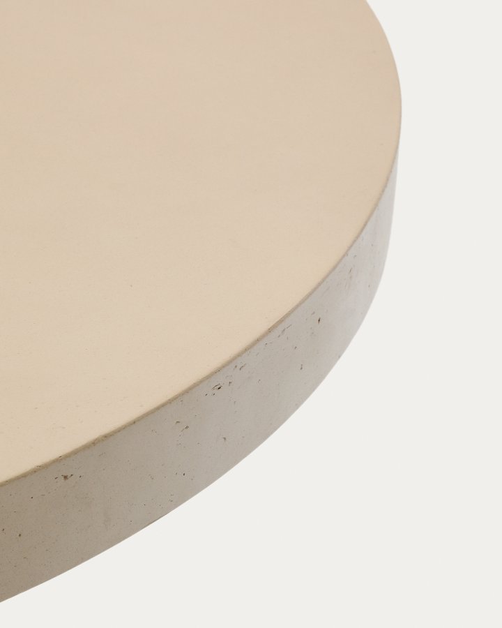 KAVE HOME Aiguablava havebord, rund - beige cement (90)