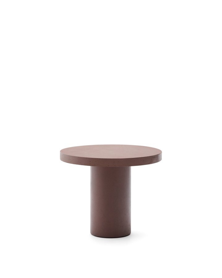 KAVE HOME Aiguablava havebord, rund - terracotta cement (90)