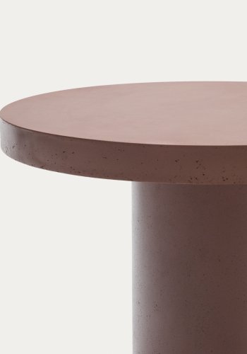 KAVE HOME Aiguablava havebord, rund - terracotta cement (90)