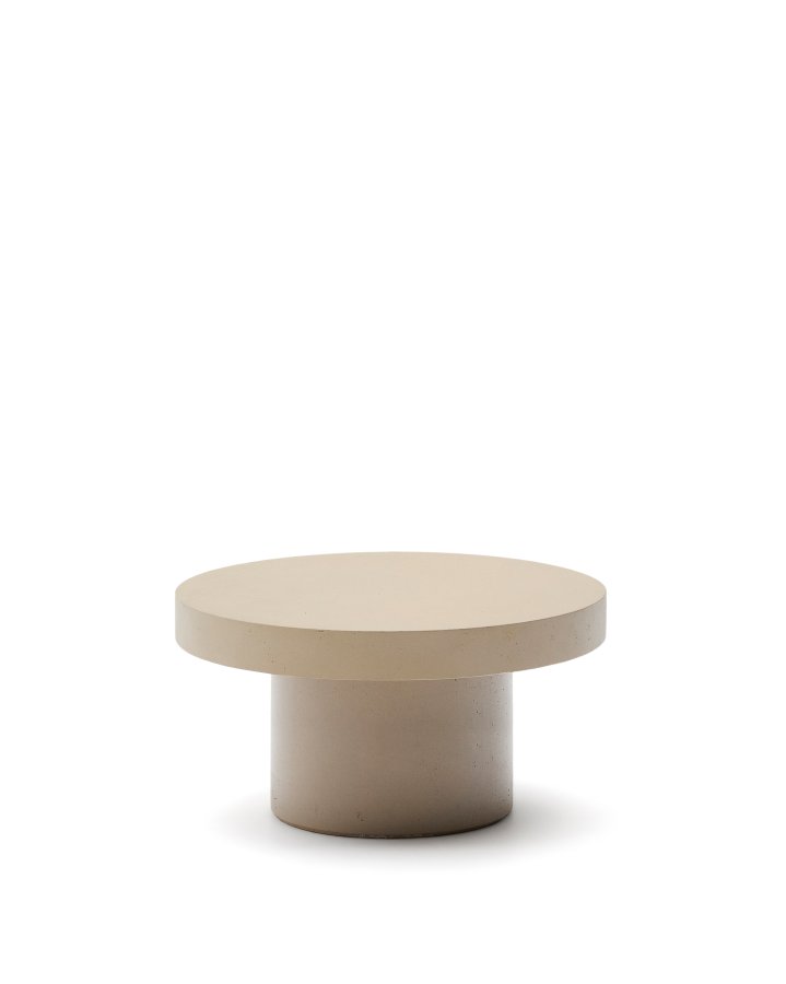 KAVE HOME Aiguablava udendrs sofabord, rund - beige cement (90)