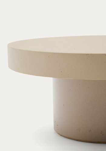 KAVE HOME Aiguablava udendrs sofabord, rund - beige cement (90)