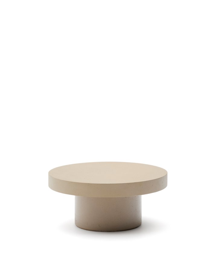 KAVE HOME Aiguablava udendrs sofabord, rund - beige cement (66)