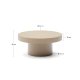 KAVE HOME Aiguablava udendrs sofabord, rund - beige cement (66)