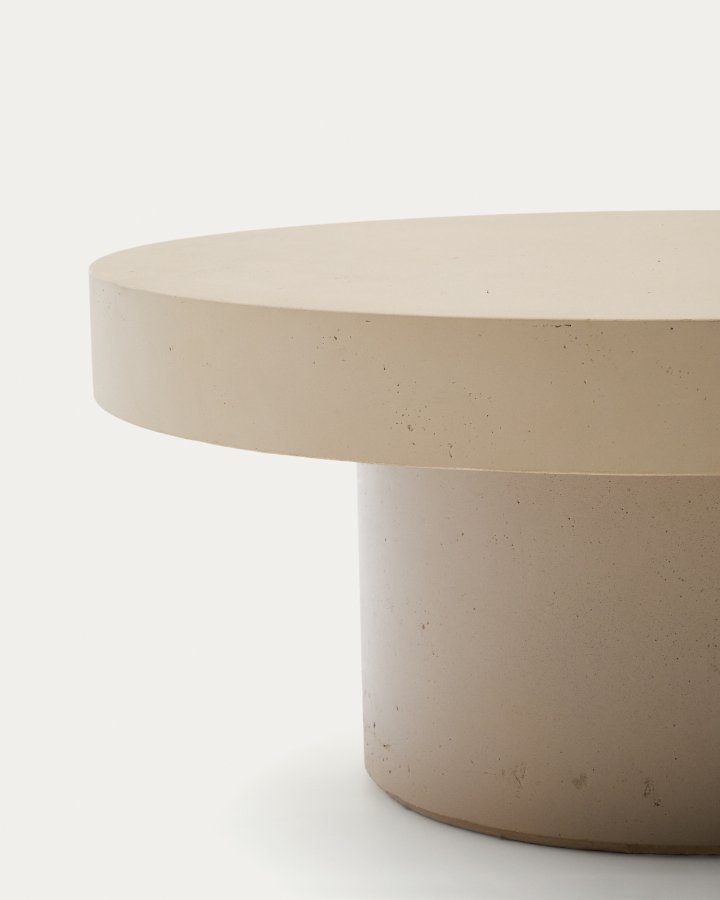 KAVE HOME Aiguablava udendrs sofabord, rund - beige cement (66)