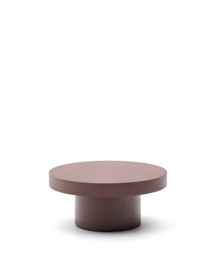 KAVE HOME Aiguablava udendrs sofabord, rund - terracotta cement (66)