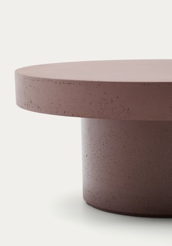 KAVE HOME Aiguablava udendrs sofabord, rund - terracotta cement (66)