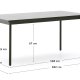 KAVE HOME Maurina udendrsbord i grn galvaniseret stl med grnne fliser 182 x 91cm