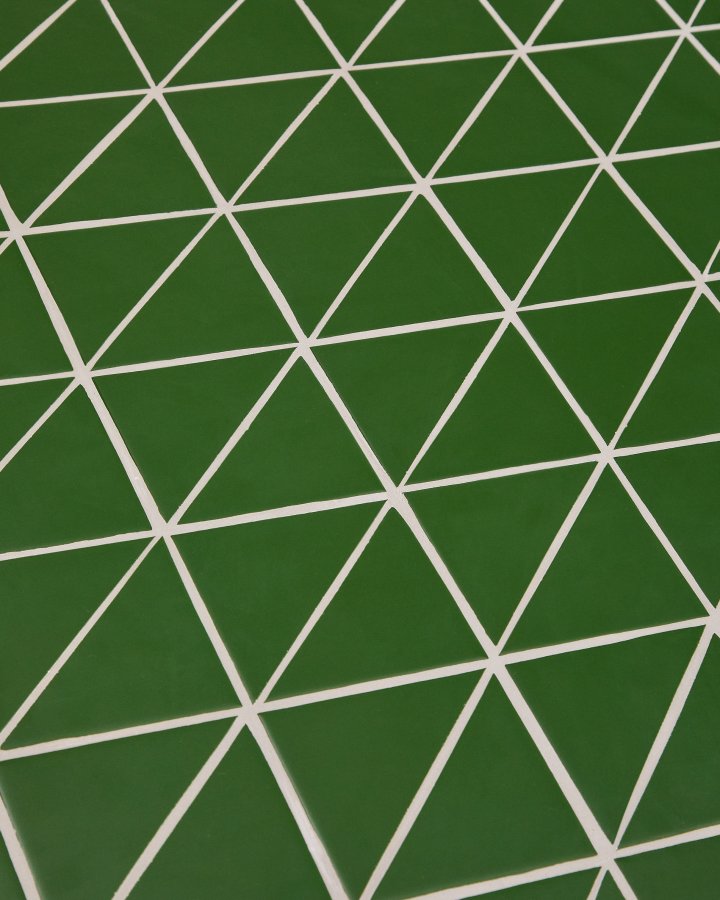 KAVE HOME Maurina udendrsbord i grn galvaniseret stl med grnne fliser 182 x 91cm