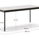 KAVE HOME Maurina udendrsbord i grn galvaniseret stl med ecru-farvede fliser 182 x 91cm