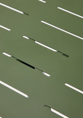 KAVE HOME Brai havebord, kvadratisk - grn galvaniseret stl (70x70)