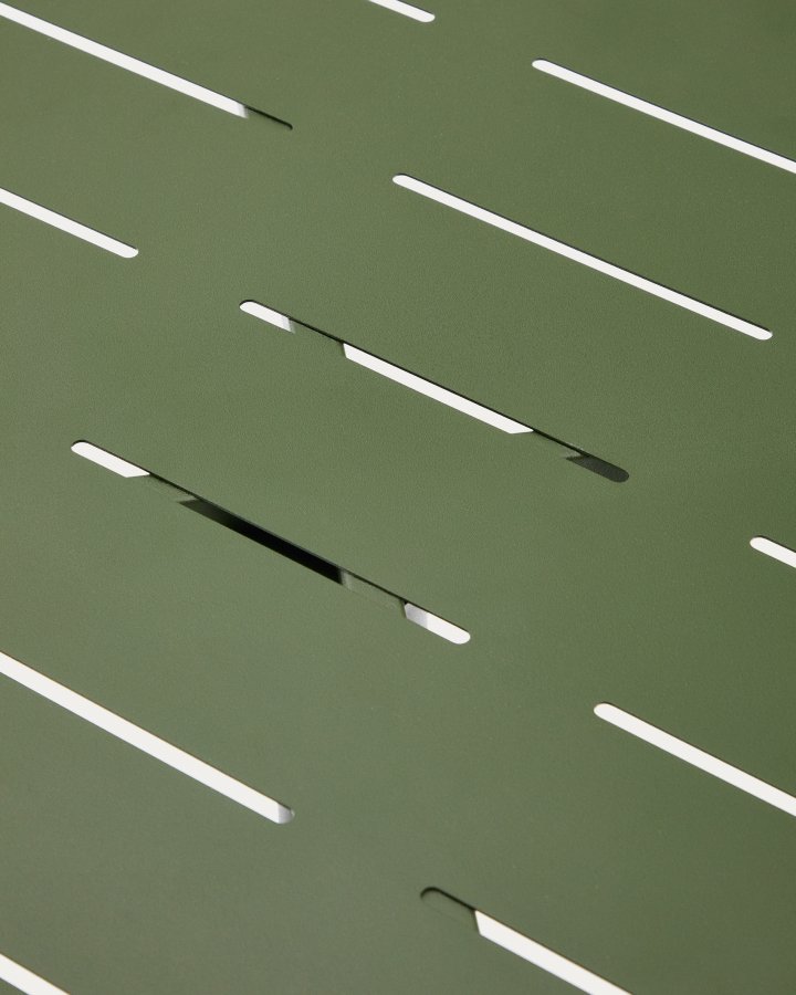 KAVE HOME Brai havebord, kvadratisk - grn galvaniseret stl (70x70)