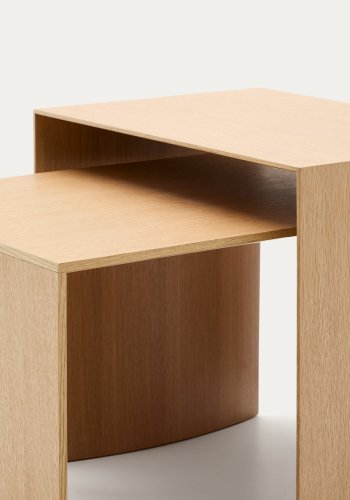 KAVE HOME Litto egefiner sofabord med naturlig farve finish, 90 x 45 cm