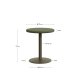 KAVE HOME Esilda udendrs rundt bord med grn cementplade Ã˜70cm og grnt stlfod Ã˜55x72cm