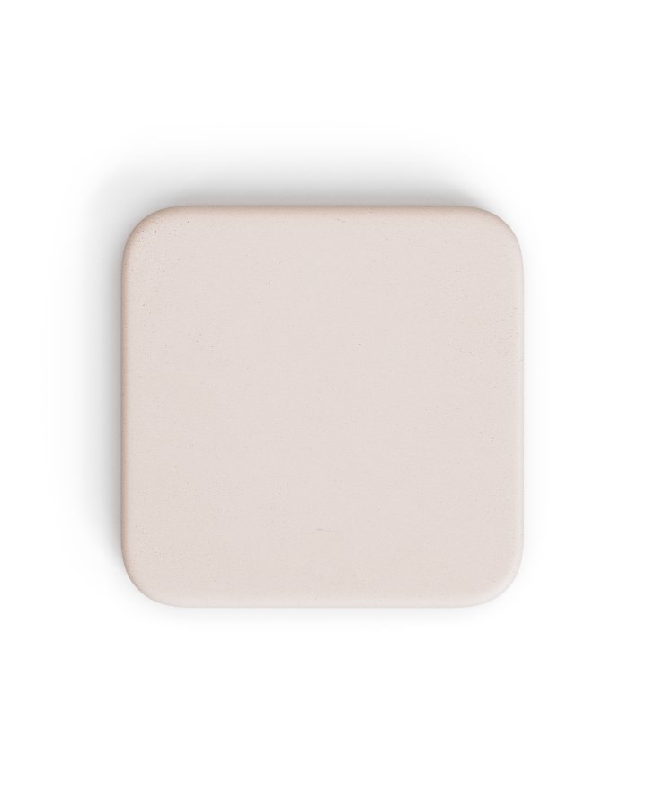 KAVE HOME Esilda udendrsbord med hvid cementplade 70x70cm og grn stlbund Ã˜55x72cm