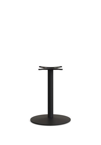 KAVE HOME Esilda udendrsbord med hvid cementplade 70x70cm og sort stlbund Ã˜55x72cm