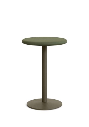 KAVE HOME Esilda udendrs hjt rundt bord med grn cementplade Ã˜70cm og grnt stlfod Ã˜55x96cm