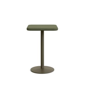 KAVE HOME Esilda udendrs hjbord med grn cementplade 70x70cm og grn stlbund Ã˜55x96cm