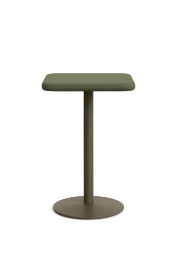 KAVE HOME Esilda udendrs hjbord med grn cementplade 70x70cm og grn stlbund Ã˜55x96cm