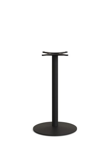 KAVE HOME Esilda udendrs hjt rundt bord med hvid cementplade Ã˜70cm og sort stlfod Ã˜55x96cm