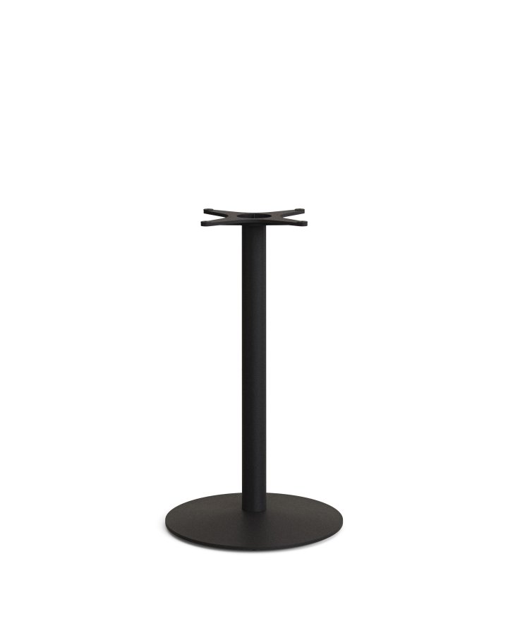 KAVE HOME Esilda udendrs hjt rundt bord med hvid cementplade Ã˜70cm og sort stlfod Ã˜55x96cm