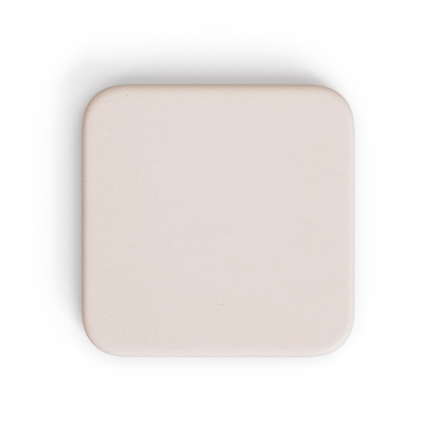 KAVE HOME Dina udendrs hjbord med hvid cementplade 70x70cm og sort stlbund 48x48x96cm