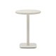 KAVE HOME Dina udendrs hjt rundt bord med hvid cementplade Ã˜70cm og hvid stlfod 48x48x96cm