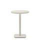 KAVE HOME Dina udendrs hjt rundt bord med hvid cementplade Ã˜70cm og hvid stlfod 48x48x96cm