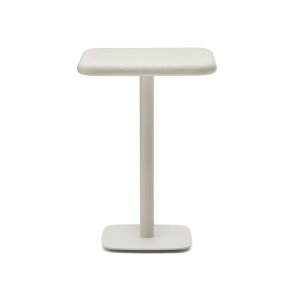 KAVE HOME Dina udendrs hjbord med hvid cementplade 70x70cm og hvid stlbund 48x48x96cm