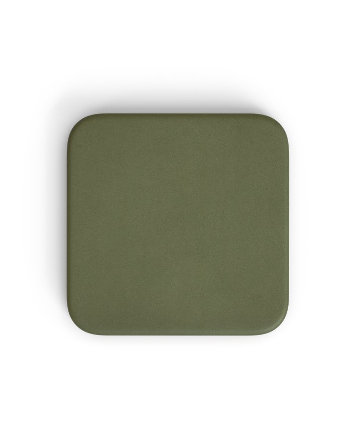 KAVE HOME Dina udendrs hjbord med grn cementplade 70x70cm og hvid stlbund 48x48x96cm