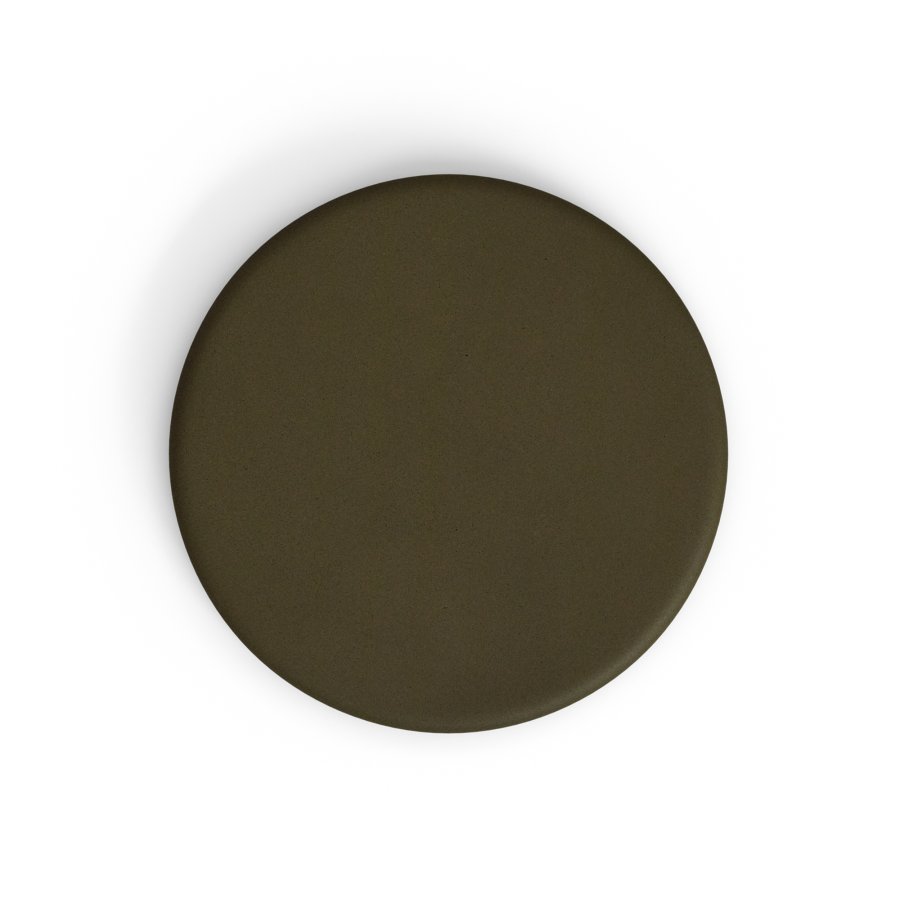 KAVE HOME Dina udendrs rundt bord med grn cementplade 70cm og hvid stlbund 48x48x72cm