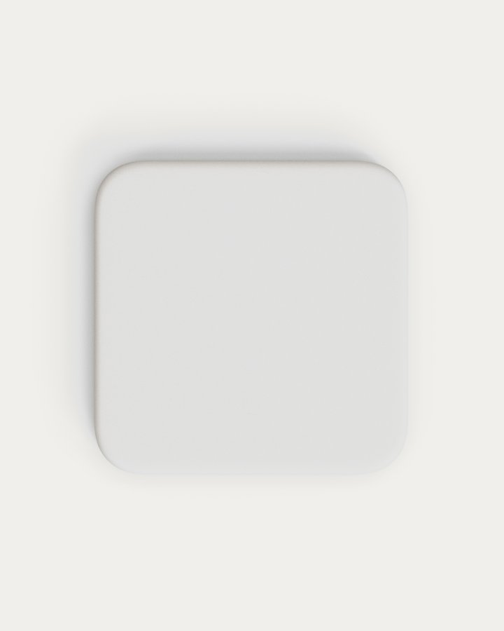 KAVE HOME Dina udendrsbord med hvid cementplade 70x70cm og hvid stlbund 48x48x72cm