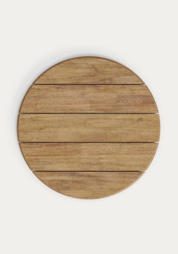 KAVE HOME Esilda udendrs rundt bord med FSC 100% akacieplade Ã˜80cm og grnt stlfod Ã˜55x72cm