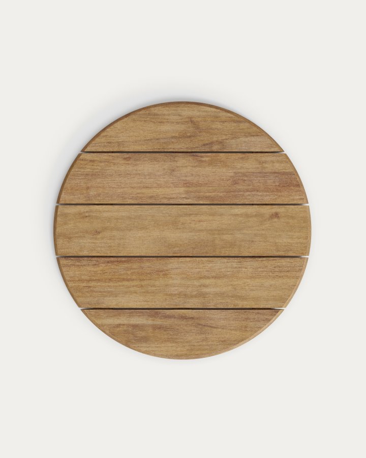 KAVE HOME Esilda udendrs hjt rundt bord med FSC 100% akacieplade Ã˜80cm og grnt stlfod Ã˜55x96