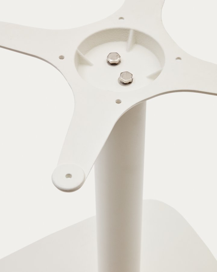 KAVE HOME Dina bar-bordben med firkantet metalbund i hvidmalet finish