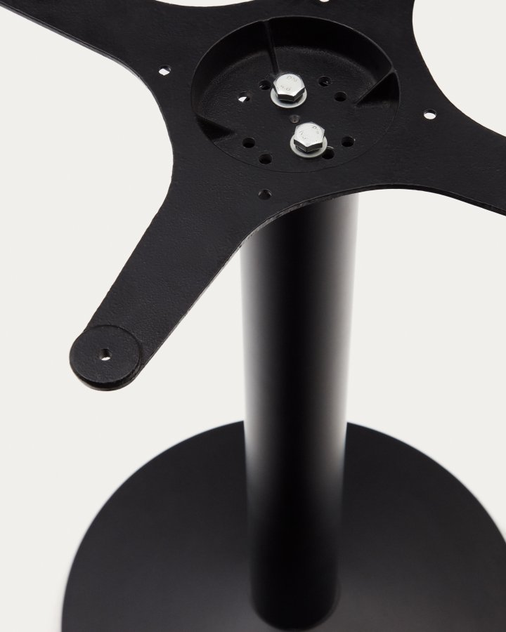 KAVE HOME Esilda bar-bordben med stor rund metalbund i malet sort finish