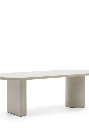 KAVE HOME Nealy bord i lakeret MDF i ecru finish, 240 x 100 cm