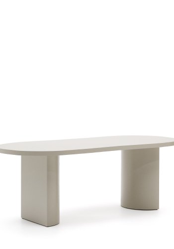 KAVE HOME Nealy bord i lakeret MDF i ecru finish, 200 x 100 cm