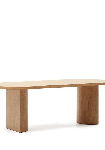 KAVE HOME Nealy bord med egefiner i naturlig finish, 200 x 100 cm