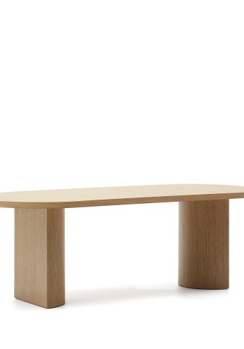 KAVE HOME Nealy bord med egefiner i naturlig finish, 200 x 100 cm