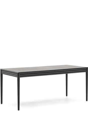 KAVE HOME Lenon udtrksbord i sort egefiner og massiv eg 160(200)x90cm FSC Mix Credit